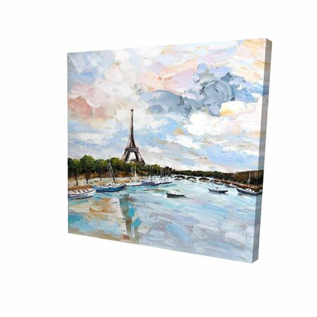 FONDO 16 x 16 in. Boats on the Seine At Paris-Print on Canvas FO2791896